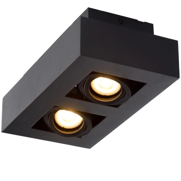 Lucide XIRAX - Foco de techo - LED Dim to warm - GU10 - 2x5W 2200K/3000K - Negro - DETAIL 2